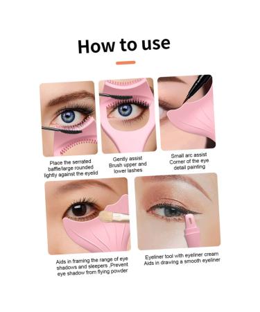 FOMIYES Eyeliner Stencils - Silicone Eyeliner Aid & Mascara Guard for Perfect Makeup | Pink - International Shipping Available - Buy Online on GoSupps.com