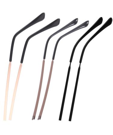 IPLUSMILE 3 pairs of glasses legs sunshears glasses replacement glasses-screw-driven kits glasses brick protective glasses holder over glasses sunglasses temple men and women metal