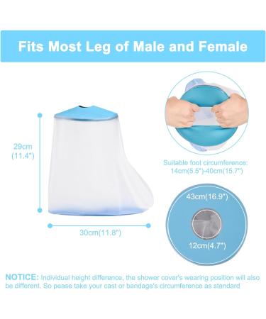 Fasola Non-slip Cast Cover S-Foot Waterproof for Broken Foot - Shower Reusable Ankle Cast Bag - Keep Bandage Dry - Buy Online on GoSupps.com