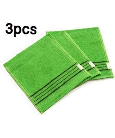 3-Piece Body Scrub Towel Set - Exfoliating Bath Towels & Mitts for Men & Women | Premium Bath Accessories - International Shipping - Buy Online on GoSupps.com