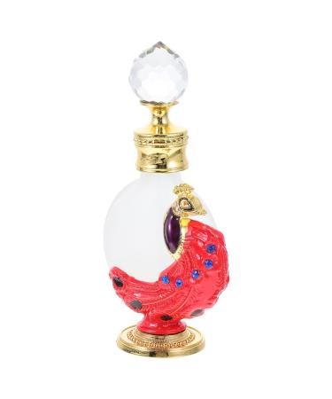 Ipetboom Middle Eastern Perfume Bottle Arabic Perfume Home Diffuser Empty Storage Bottle Empty Fragrance Bottle Egyptian Perfume Vintage Perfume Dispenser Glass Filling Statue Red 13x9x4cm Red