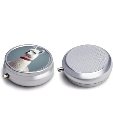 Travel Pill Box with 3 Compartments - Portable Alpaca Printed Pill Organizer for Handbag & Pocket - Buy Online on GoSupps.com