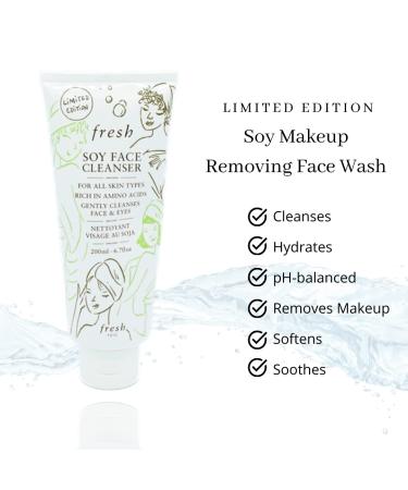 Fresh Soy Face Cleanser Limited Edition - Makeup Remover & Toning 6.7 oz - Buy Online on GoSupps.com