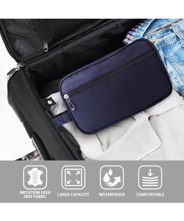 Waterproof Toiletry Bag for Men & Women - Travel Wash & Shaving Bag in Blue - Buy Online on GoSupps.com