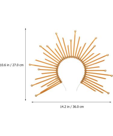 Luxshiny Halo Crown Headband Zip Tie Headband Golden Headband Goddess Halo Crown for Cosplay Halloween Costume Party (Bead) Golden 1 - Buy Online on GoSupps.com