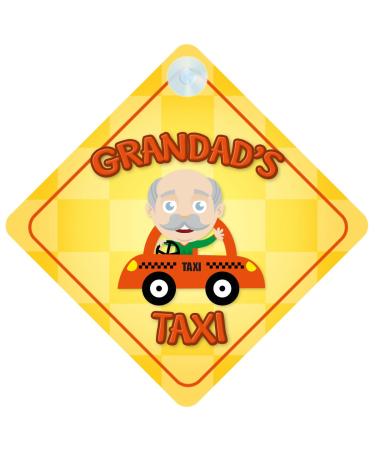 Grandad's Taxi Car Sign Funny Novelty Gift/Present Baby on Board Style Sign