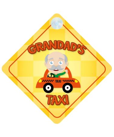 Grandad's Taxi Car Sign Funny Novelty Gift/Present Baby on Board Style Sign