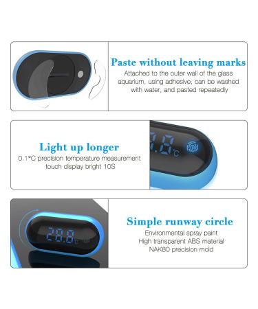 Jooheli Aquarium Thermometer - High Precision LED Digital Temperature Gauge for Freshwater & Marine Aquariums | Accurate Cold Water Measurement - Buy Online on GoSupps.com