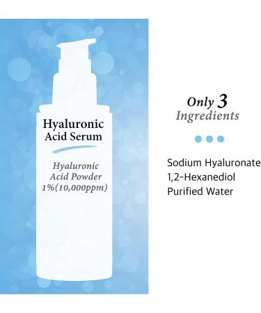 Pure Hyaluronic Acid Serum (120ml 4.0fl oz.) Facial Moisturizer for Cos De Baha - Buy Online on GoSupps.com
