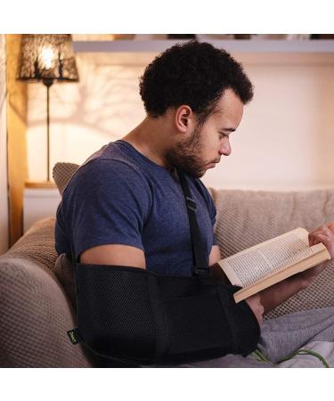 Yosoo Health Gear Medical Arm Sling Shoulder Sling - Large Breathable Immobilizer for Rotator Cuff Injury and Fractured Bones - Adult with Waist Strap - Buy Online on GoSupps.com
