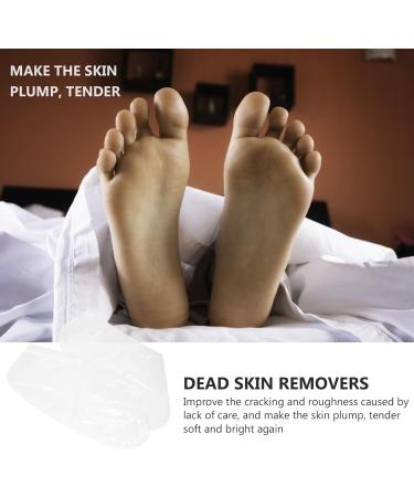 FOMIYES 4 Pairs Footsticker Foot Mask Sandwich Container Cracked Heel Repair Cracked Heel Socks Effective Foot Masks Toe Dividers for Nail Polish Peeling Hydrating White Abs Accessories - Buy Online on GoSupps.com