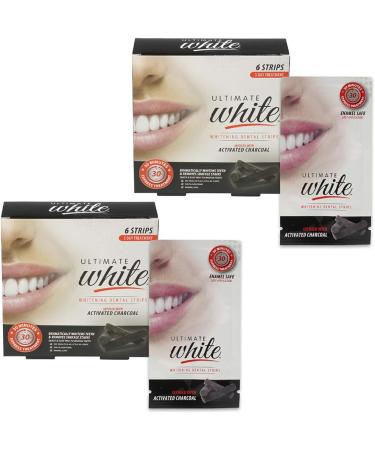 12pc Activated Charcoal Teeth Whitening Strips - Dental Whitener for White Teeth - Buy Online on GoSupps.com