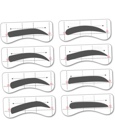 Beavorty 32 Pairs 8 Eyeshadow Eyebrow Template Kits Eyebrow Sticker Mold Eyebrow Trimming Makeup Tools - Buy Online on GoSupps.com