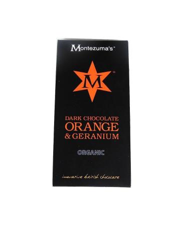 Montezuma Montezuma's 100g Orange and Geranium Black Chocolate (Box of 12)