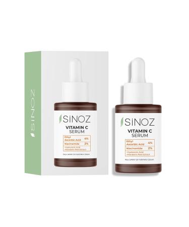 Sinoz Vitamin C Serum 10% - Radiant Glow & Hydration for All Skin Types | Hyaluronic Acid Face Serum - 30ml - Buy Online on GoSupps.com