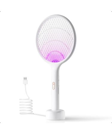 YISSVIC Electric Fly Swatter 4000V Bug Zapper Racket Dual Modes Mosquito Killer with Purple Mosquito Light Rechargeable for Indoor and Outdoor Home Office Backyard Patio Camping (1 Pack) 1 PACK Ordinary - Buy Online on GoSupps.com