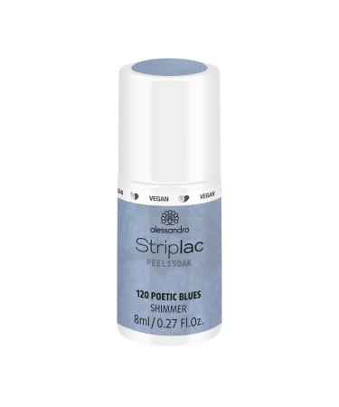 Alessandro Striplac UV nail polish poetic blues-gentle and long-lasting-easy distance thanks to peel-off technology-vegan and animal experimental-8 ml