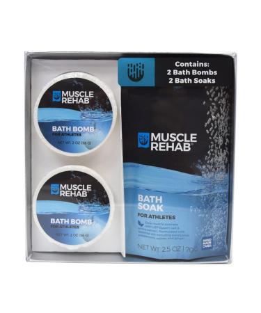 Fathers Day Gift Epsom Salt Bath Bombs   Muscle-Recovery Bath Soak for Pain & Tension   Fast-Absorbing Muscle Soak for Exercise  Gifting  & More by Muscle Rehab  2 Sets