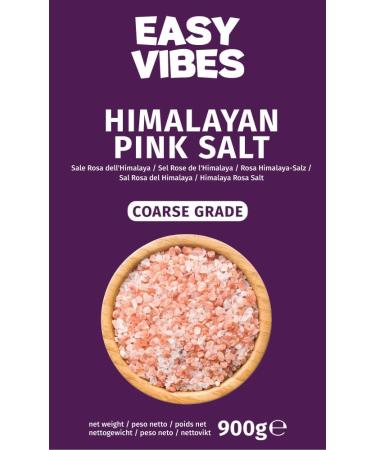 Easy Vibes - Pink Himalayan Salt 900g (COARSE Salt) - Unrefined | Natural | From Punjab Pakistan - Buy Online on GoSupps.com