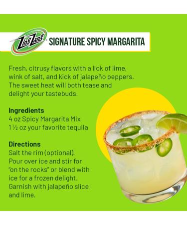 Zing Zang Spicy Margarita Mix 32 Fl Oz Bottle - All Natural 3 Fruit Juice Blend with Jalape os - Non-Alcoholic Cocktail Mixer - Buy Online on GoSupps.com