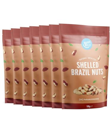 Amazon Brand: Happy Belly Brazil Nuts Unsalted 100g Pack of 7 100 g (Pack of 7)