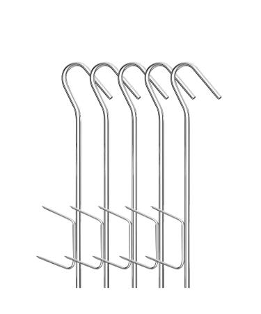 BSSMMAI 6 pieces of smoked hooks double pointed hooked hook set stainless steel smoking hooks 21cm fish smoking hooks for hanging smoked fish meat sausage - Buy Online on GoSupps.com