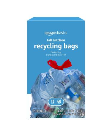 Amazon Basics Blue Recycling Trash Bags, 13 Gallon - Buy Online on GoSupps.com