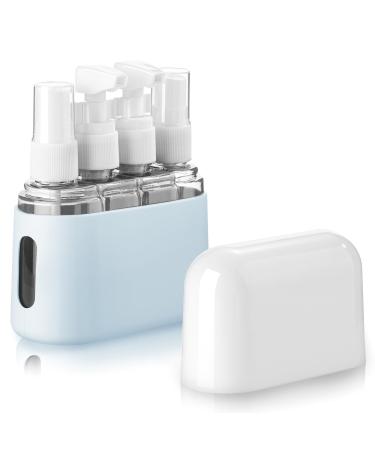 Madenia travel bottles set toilet article 50 ml clear air travel containers 4 pieces of liquid container for cosmetics with label and storage box blue - Buy Online on GoSupps.com