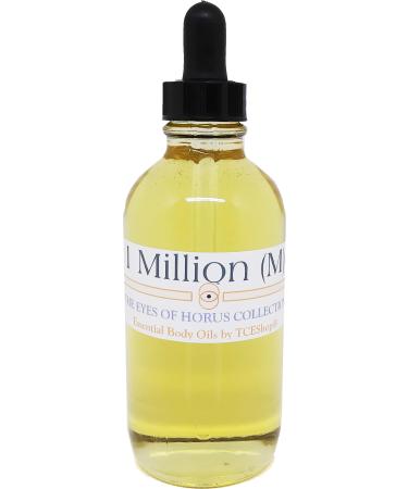 One Million - Type PR For Men Scented Body Oil Fragrance Glass Dropper Top - Gold - 4 oz. - ID#38567 4 Fl Oz (Pack of 1)