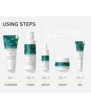 Tea Tree Skincare Set Gifts For Women & Men Acne Treatment Tea Tree Oil Spot And Blackheads Remover Includes-Cleaner Face Serum Acne Gel Toner moisturiser For Acne Removal Oil Control - Buy Online on GoSupps.com