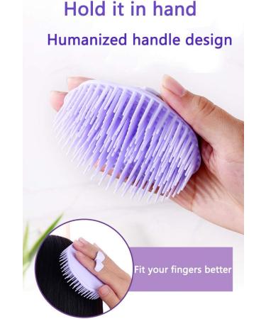 Pack of 2 Hair Scalp Brushes for Dandruff Cleaning & Shower Massage (Orange/Violet) - Buy Online on GoSupps.com