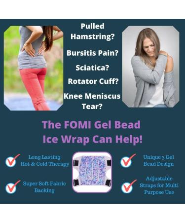 FOMI Care Premium Gel Bead Ice Pack for Hip Thigh Shoulder Knee | Hot Cold Compress for Pain Relief - Ideal for Sciatica, Arthritis, Bursitis - Buy Online on GoSupps.com