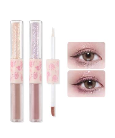 Erinde Liquid Glitter Eyeshadow Set Grey Silver Glitter Eyeliner Blue Shimmer Gel Eyeliner Single Matte & Shinny Eye Shadow Eye Crystals Makeup Long Lasting & Blendable Highly Pigmented #04 Pink