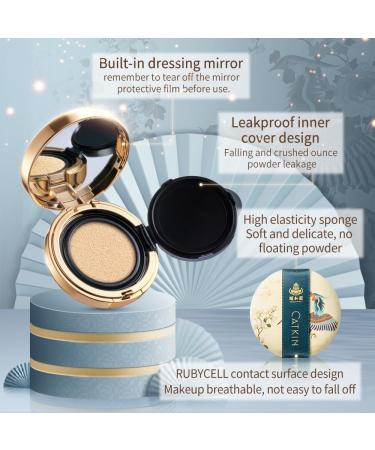 CATKIN X SUMMER PALACE Full Coverage Lightweight Cushion Foundation for Mature Skin - Refillable 13g*2 (C03 Vanilla) - Buy Online on GoSupps.com