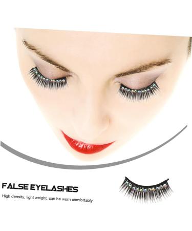 minkissy 40 Pairs Diamond False Eyelashes False Eyelashes with Rhinestones Volume Cat Eye Performance Eyelash Lashes Long Fake Lash Chemical Fiber Hard Stem Cosmetic Cosplay - Buy Online on GoSupps.com