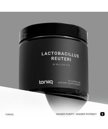 Toniiq 50 Billion CFU Lactobacillus Reuteri Probiotic 50mg per Serving - L Reuteri Probiotics - Highest CFU Count Lactobacillus Reuteri Probiotic - 60 Vegetarian Capsules - 60 Servings 60 Count (Pack of 1) - Buy Online on GoSupps.com