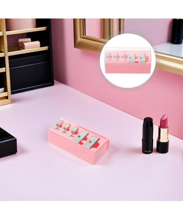 Taille-crayons Maquillage 5 Trous Lot de 2 Lame Acier Mangan se Couleur Rose avec Couvercle pour Crayons Sourcils Eyeliner et L vres Outil Portable pour Maquillage Pr cis - Buy Online on GoSupps.com