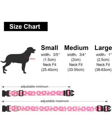 Adjustable Soft Nylon Dog Collar for Small & Medium Dogs - Suredoo Pink Daisy (M 33-55 cm) - Buy Online on GoSupps.com