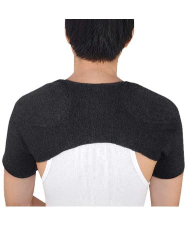 PENINSULA LOVE Knit Warm Double Shoulder Brace Cashmere Compression Sleeve Elastic Shoulder Support Protector Adjustable Shoulder Strap for Chronic Tendinitis Pain Relief