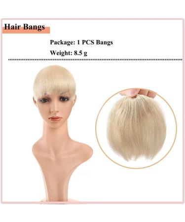 Elailite Irregular Style Human Hair Fringe Bangs Clip in Extension - #60 Platinum Blonde - Buy Online on GoSupps.com