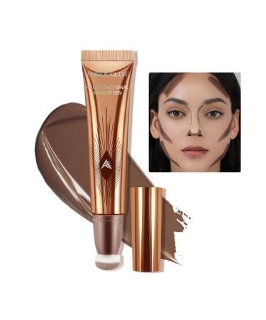 Anglicolor contour liquid beauty wall liquid bronze stick for face contour contouring stick with Applicator Lightweight blendable smooth cream matte finish make-up stick (03#light medium) 03#light medium 12 ml (1 Pack)