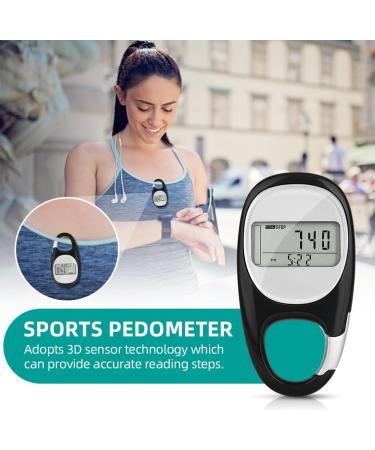 Flintronic 3D Step Counter Pedometer - Accurate Walking Tracker for Seniors & Kids | Calorie Consumption Meter - Black - Buy Online on GoSupps.com