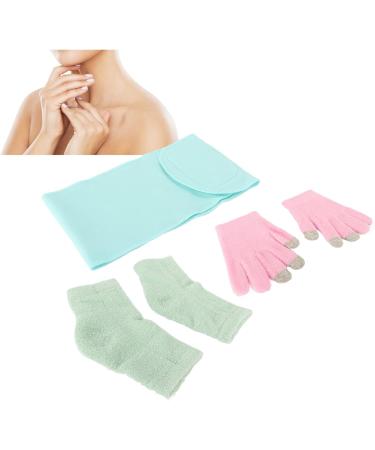 Moisturizing Socks Gloves Set Moisturizing Socks Gloves Neck Sleeves Gel Cover Infused with Essential Oils and Vitamins for Repairing and Softening Dry Cracked Skins - Buy Online on GoSupps.com