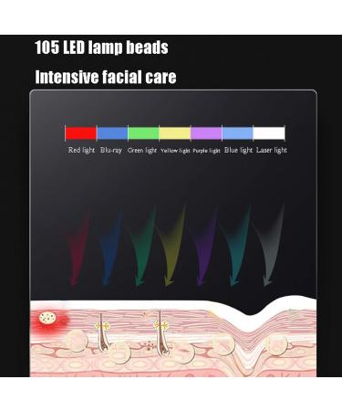  OSMARI LED Silica Gel Mask 7-Color Photon Rejuvenation Acne Removal Beauty Instrument with Neck Mask - Buy Online on GoSupps.com