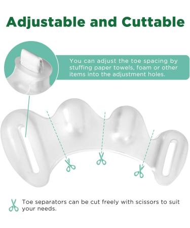 Toe Separators for Bunions - Pain Relief & Corrective Toe Spacers for Men & Women - Clear Toe Straighteners for Hammer Toe & Foot Alignment - 1 Pair - Buy Online on GoSupps.com