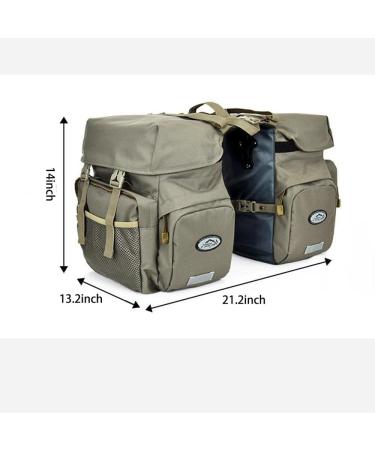 ZTZ Canvas Cycling Bicycle Pannier Rack Trunk, Waterproof Roll-Up Bag in Black - Buy Online on GoSupps.com