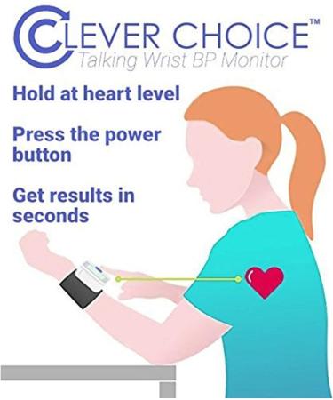 Clever Choice Fully Auto Wrist Blood Pressure Monitor SDI-2086WT | Talking Feature | Easy Readings - Buy Online on GoSupps.com