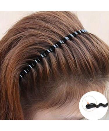 5-Piece Wave Style Metal Hair Bands for Men & Women - Flexible Slipproof Black Headbands - Buy Online on GoSupps.com