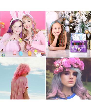 Ebanku Temporary Hair Chalk Comb - 6 Color Washable Set for Girls, Kids Gifts - Perfect for Cosplay, DIY, Halloween, Christmas, Birthday Party - Children's Day - 6P - Buy Online on GoSupps.com