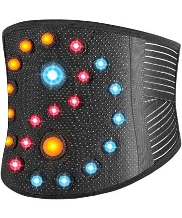 Self -warming support belt for the lower back for women and men lumbar pest belts to relieve back pain adjustable back support for back and belly herniated disc S/small black